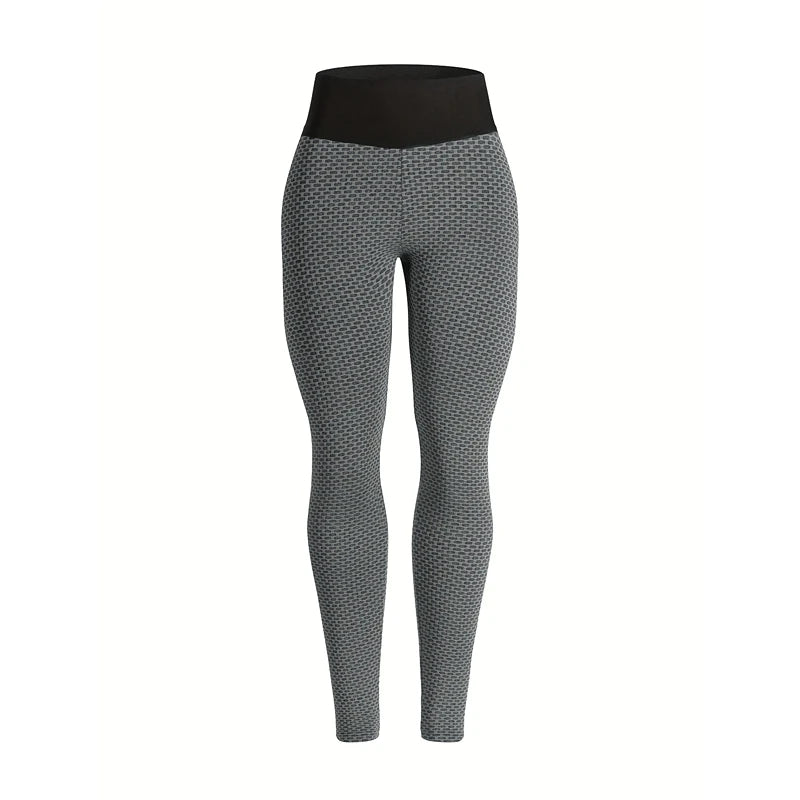 Women's High Waist Leggings Hip Lifting Honeycomb Yoga Pants