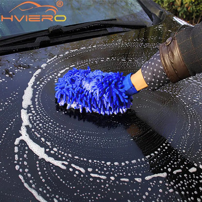 Limpiador de pintura Microfibra Chenilla Diseño de coche Lavado de motos Vehículo Limpieza automática Guante Equipo Paños de detallado Plumero para el hogar