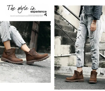 Zapatos de senderismo para hombre, botas de caza impermeables, botines tácticos de combate en el desierto, zapatos de trekking, zapatillas de trabajo de cuero para caminar para mujer