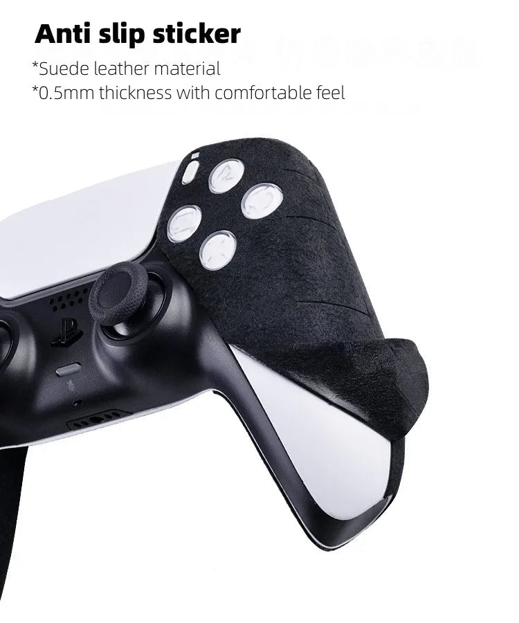 Nuevos accesorios para el mando de PS5/DualSense Edge, de piel de ante, absorbente del sudor, suave al tacto, adhesivo antideslizante.