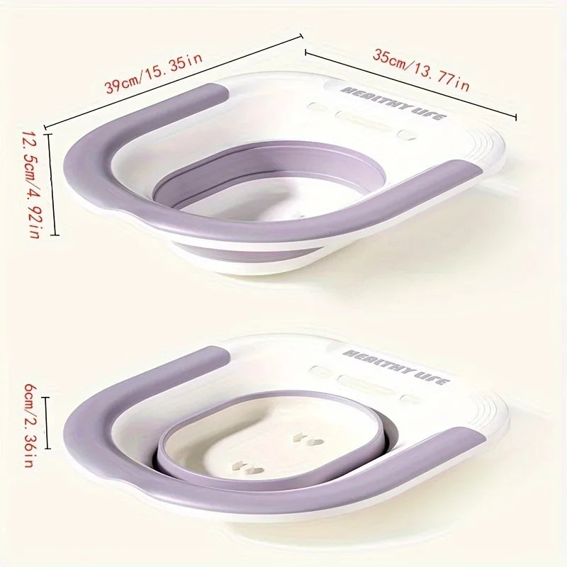 Lavabo de asiento plegable para mujeres embarazadas, ideal para el hogar, para el baño de glúteos, ginecológico, posparto y lactancia.