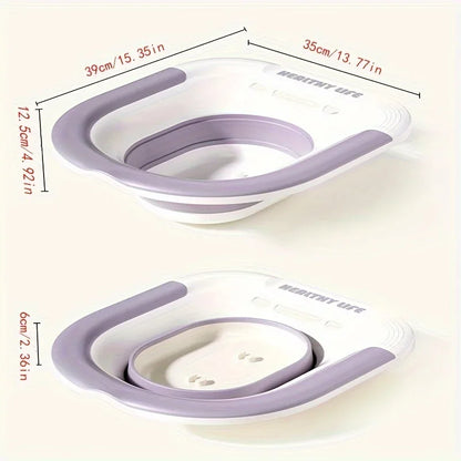 Lavabo de asiento plegable para mujeres embarazadas, ideal para el hogar, para el baño de glúteos, ginecológico, posparto y lactancia.