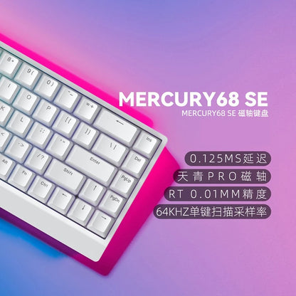 IROK CAROTMAS Mercury 68 8K Teclado mecánico para juegos de deportes electrónicos con interruptor magnético RGB, batería de larga duración, accesorio para juegos personalizado con intercambio en caliente