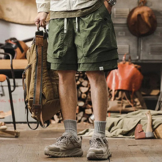 Pantalones cortos de verano para hombre, estilo americano, diseño fino, holgados, talla grande, deportivos, informales, de cinco cuartos