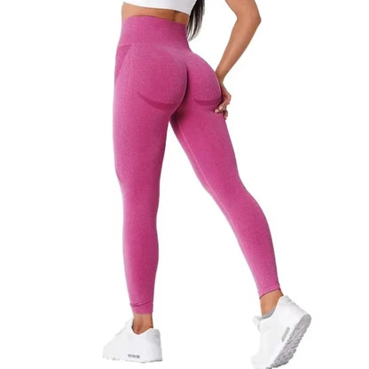 Nuevas mallas deportivas sin costuras con estampado moteado de contorno para mujer, suaves, para entrenamiento, fitness, yoga, cintura alta, ropa de gimnasio.