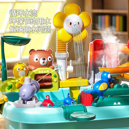 Juguetes de cocina para niños, eléctricos, divertidos, juego de agua, lavabo, pesca, lavavajillas, juego de rol para el hogar, juguete de educación temprana para bebés