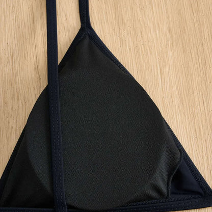 Conjunto de bikini sexy para mujer, traje de baño de dos piezas con estampado de triángulos de diamantes separados, estilo moderno