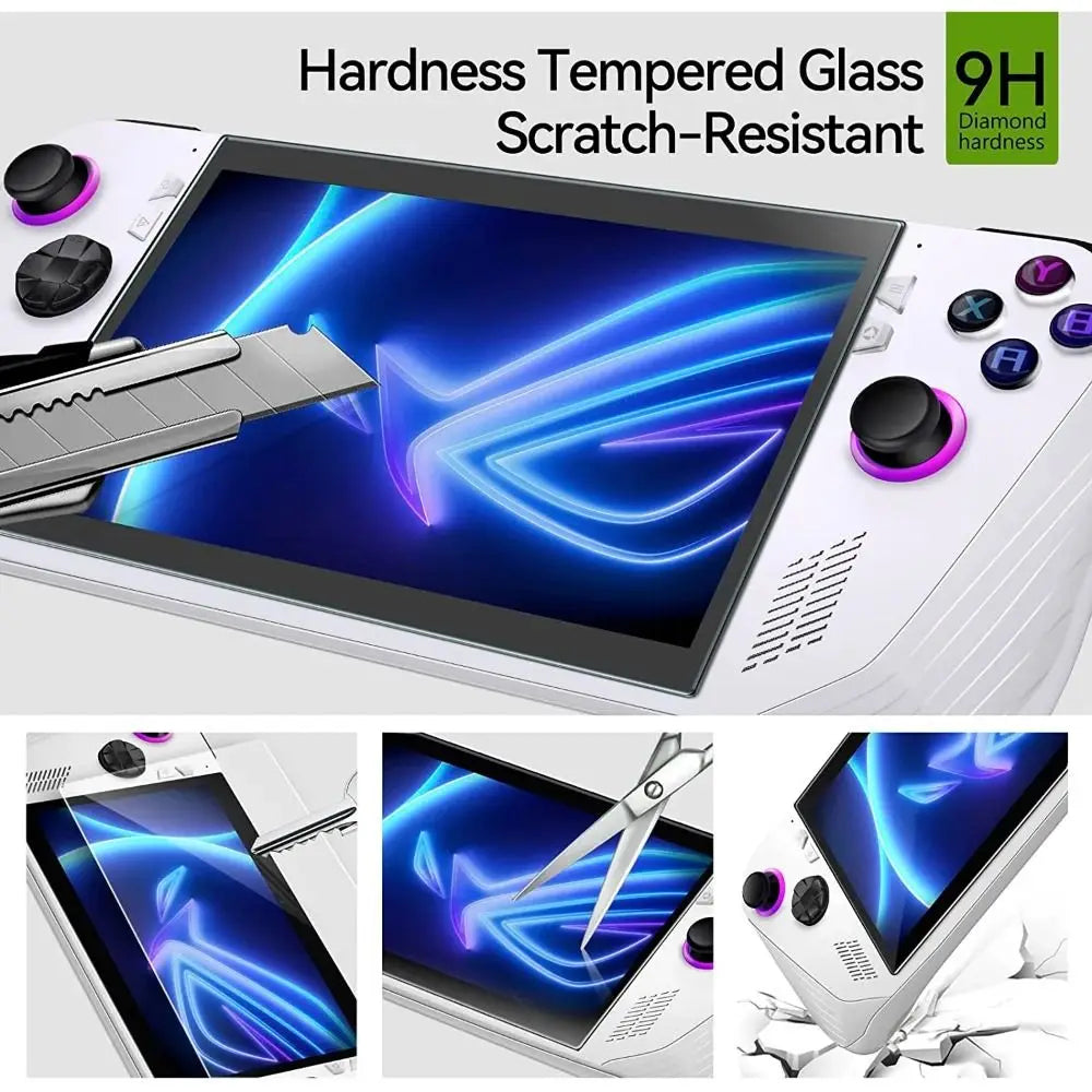 Protector de pantalla para consola portátil Asus ROG Ally, 3 unidades, película protectora de 7 pulgadas, borde curvo HD, vidrio templado.
