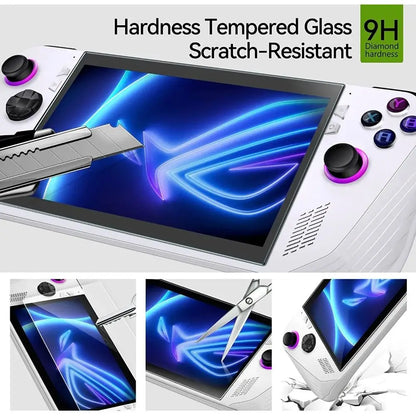 Protector de pantalla para consola portátil Asus ROG Ally, 3 unidades, película protectora de 7 pulgadas, borde curvo HD, vidrio templado.