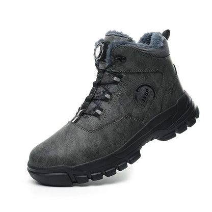 Botas altas unisex antigolpes y antipinchazos con puntera de acero más ancha, cierre de Kevlar, elástico y aptas para otoño e invierno. Fabricadas con Kevlar estándar europeo.