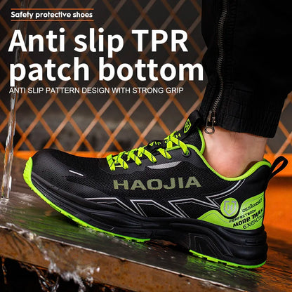 Zapatos de seguridad ligeros para hombre, antirotura, antipinchazos, zapatillas de trabajo, botas de seguridad protectoras, zapatos de trabajo con puntera de acero.