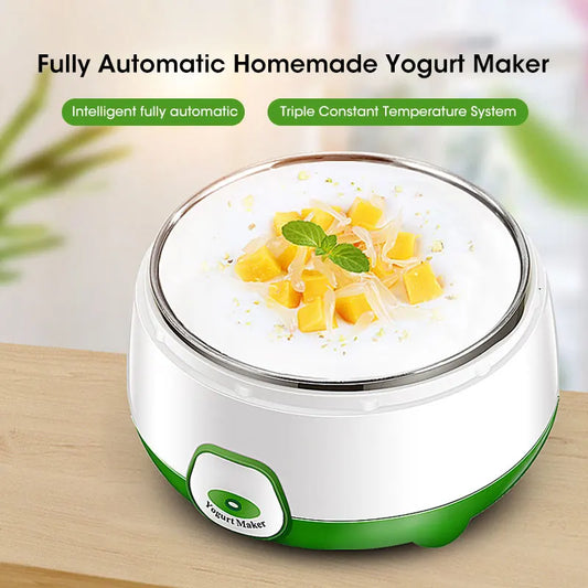Mini yogurtera eléctrica de 1 l, automática, multifuncional, 220 V, para el hogar, máquina para fermentar yogur y natto.