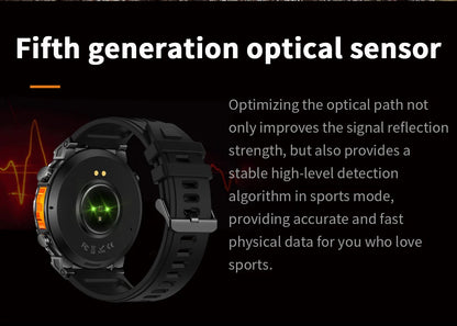 Reloj inteligente con GPS para hombre, pulsera deportiva con control del ritmo cardíaco, Bluetooth, llamadas, 530 mAh, resistente al agua hasta 3 ATM, 2025