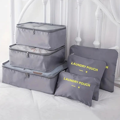 6 bolsas organizadoras de viaje, organizadoras de maletas portátiles, bolsas de viaje para mujeres, organizadoras de equipaje, bolsas para ropa y zapatos.