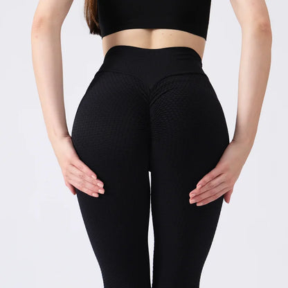 Leggings de yoga push up, efecto trasero fruncido, sin costuras, ropa deportiva, fitness, pantalones de yoga para mujer, colores brillantes, cintura alta, mallas de entrenamiento, pantalones deportivos.