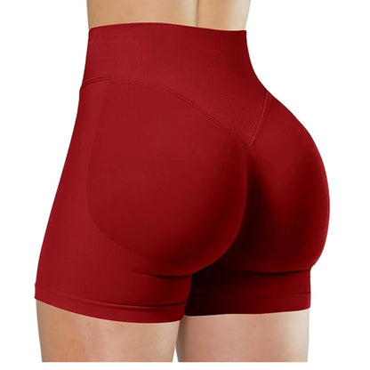 Pantalones cortos de yoga de cintura alta de verano, modernos y sexys, para correr y hacer ejercicio, leggings de yoga de color sólido.