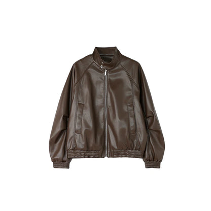 Chaqueta Roaringwild Bla Harington para hombre, de piel sintética, holgada, informal, de invierno, de fibra de poliéster, larga