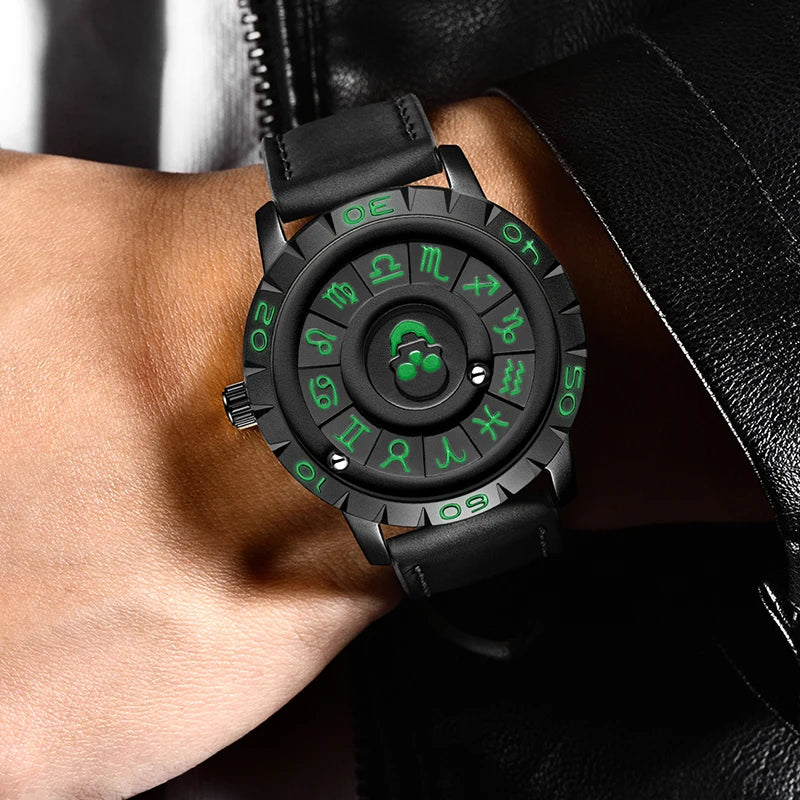 Nuevo reloj de lujo para hombre de la marca original FOXBOX, a la moda, con calavera, puntero deslizante, fuerza magnética, impermeable, de cuarzo.