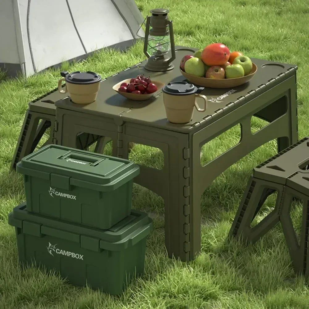 Mesa plegable para exteriores, taburete plegable de viaje, mesas resistentes y ligeras, escritorio portátil para picnic, escritorios prácticos y sencillos para acampar.