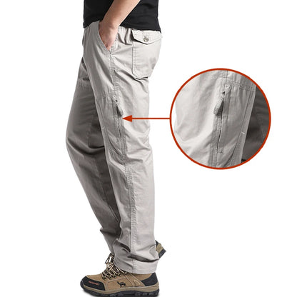 Pantalones cargo de algodón de alta calidad para hombre, pantalones tácticos informales con múltiples bolsillos para primavera y otoño, para acampar al aire libre, senderismo y trabajo.