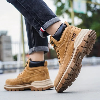 Botas de nieve para hombre, ideales para el invierno. Botas clásicas de caña alta para senderismo, con suela gruesa antideslizante y gran practicidad.