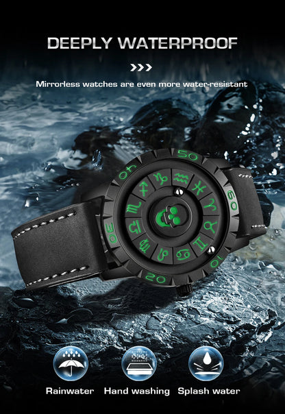 Nuevo reloj de lujo para hombre de la marca original FOXBOX, a la moda, con calavera, puntero deslizante, fuerza magnética, impermeable, de cuarzo.