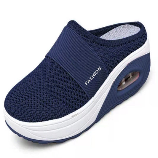 Sandalias de mujer, sandalias de cuña de moda, sandalias de fiesta para mujer, sandalias deslizantes, zapatillas de punta abierta, calzado sin cordones para mujer