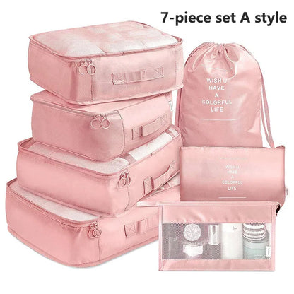 Bolsas de almacenamiento para viajes, ropa, artículos de tocador, zapatos, organizador, bolsas para dormitorios de estudiantes, bolsas para clasificar ropa, cubos de embalaje