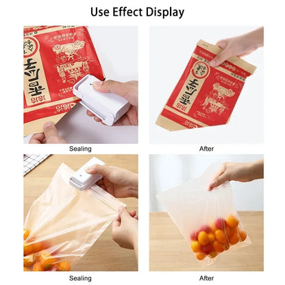Mini máquina selladora de bolsas térmicas, selladora de paquetes, bolsas térmicas de plástico para alimentos, selladora portátil, selladora térmica para envases de alimentos.