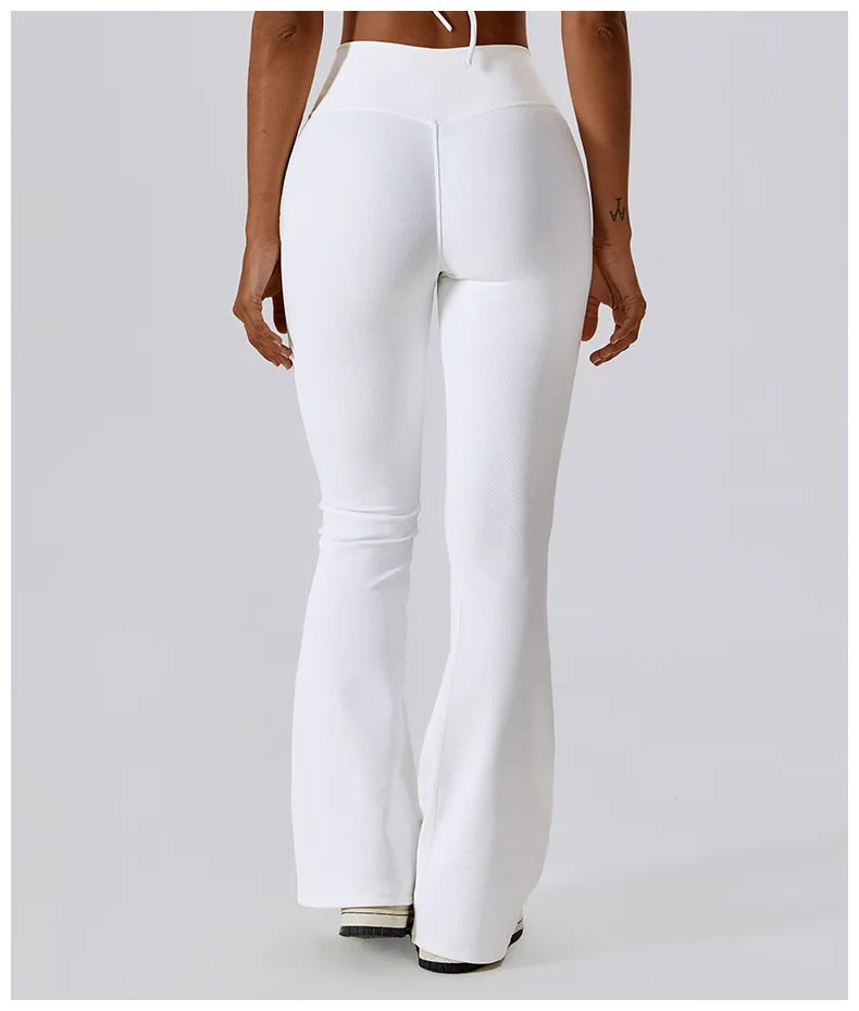 Pantalones de yoga acampanados para mujer, leggings de cintura alta, pantalones de pierna ancha, pantalones deportivos para gimnasio, entrenamiento físico, pantalones acampanados para baile latino.
