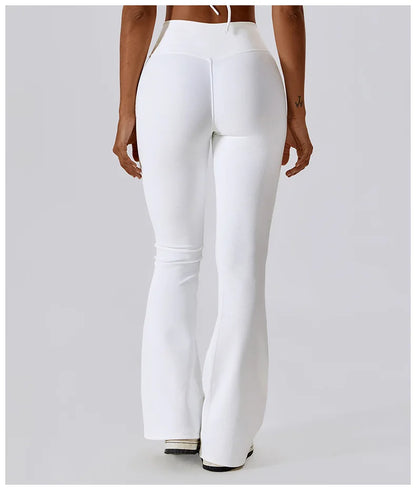 Pantalones de yoga acampanados para mujer, leggings de cintura alta, pantalones de pierna ancha, pantalones deportivos para gimnasio, entrenamiento físico, pantalones acampanados para baile latino.