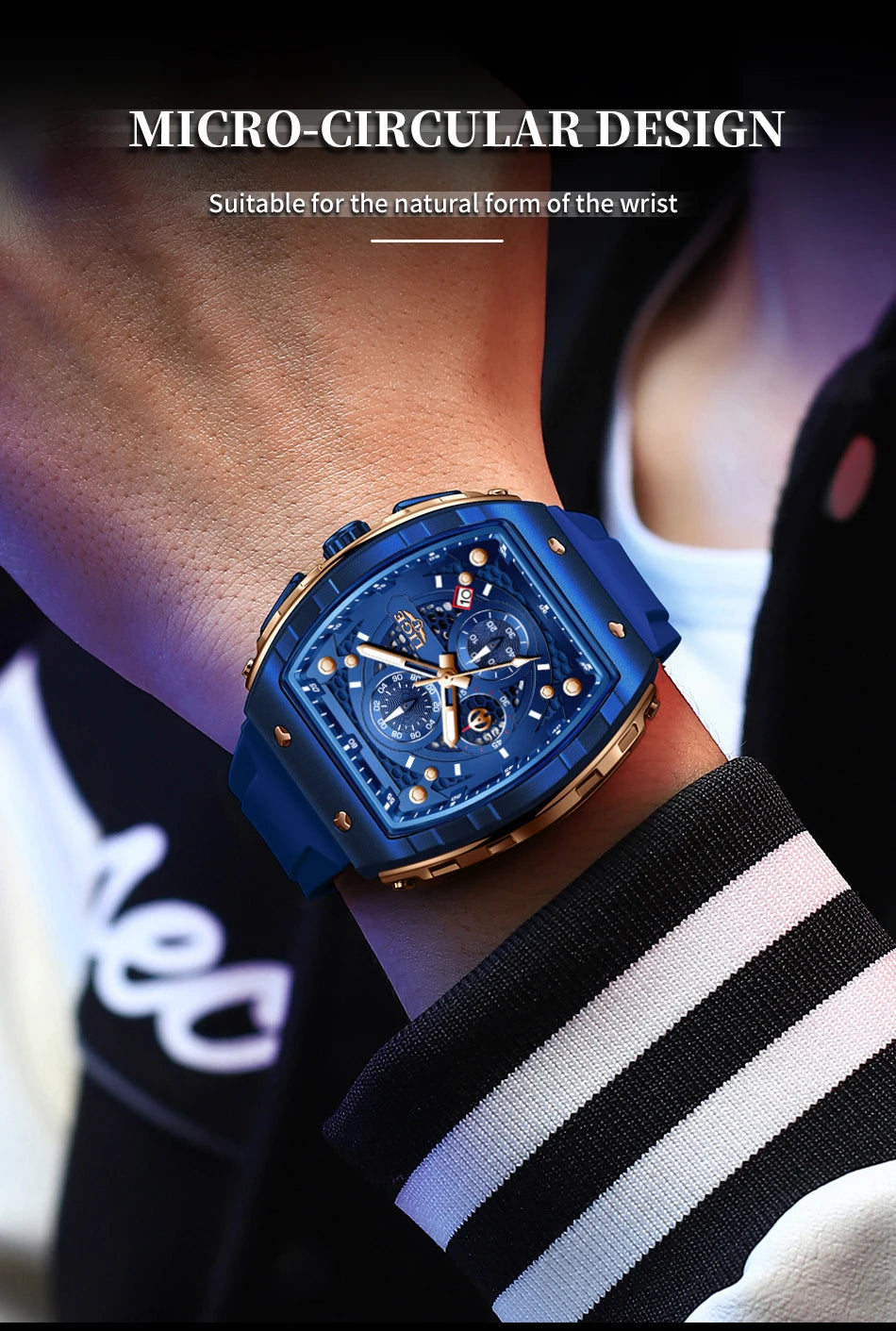 Relojes LIGE de primera marca para hombre, reloj de pulsera de cuarzo cuadrado de lujo, reloj cronógrafo luminoso resistente al agua para hombre, reloj con fecha