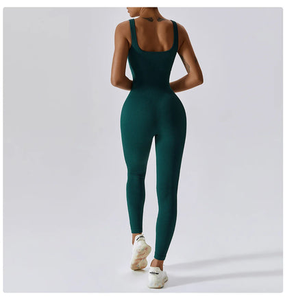Traje de yoga de una pieza sin costuras de primavera, conjunto de entrenamiento de fitness para danza y tonificación abdominal, mono elástico, ropa deportiva de gimnasio con efecto push up