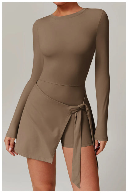 Conjunto de gimnasio de manga larga, mono deportivo corto sin mangas para mujer, ropa de yoga, monos de entrenamiento de una pieza para mujer, monos de recreación