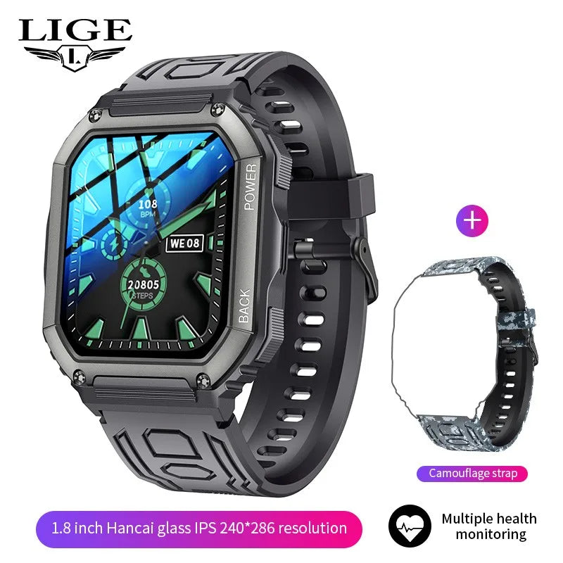 Reloj inteligente FOXBOX con seguimiento deportivo para Xiaomi, Android, GPS, militar, Bluetooth, llamadas, resistente al agua, para exteriores, 2024