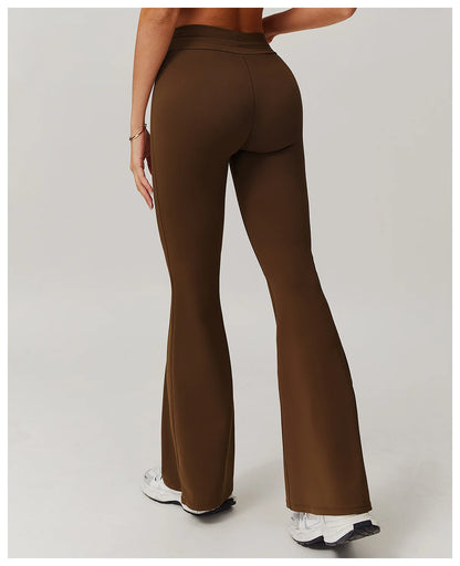 Leggings de yoga de cintura alta, estilo campana, transpirables, pantalones de yoga, para fitness, correr, realzar glúteos, entrenamiento en el gimnasio, ropa deportiva, pantalones de pierna ancha.