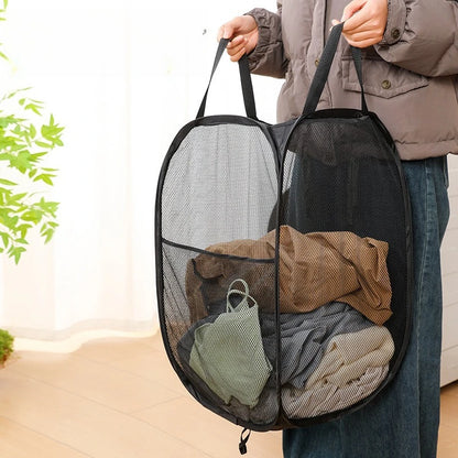 Cesta de ropa sucia plegable para el baño, ideal para el hogar.