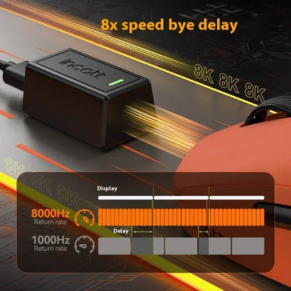 Ratón inalámbrico Incott G23 Pro 8K PAW3950, bajo retardo, batería larga, RGB, para juegos de deportes electrónicos, ligero, accesorios para PC y gamers.