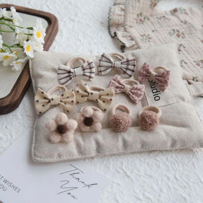 Accesorios para el cabello para niñas, lindas cintas para el cabello, linda cuerda para el cabello, 10 piezas/lote, pinzas elásticas para el cabello para niños.