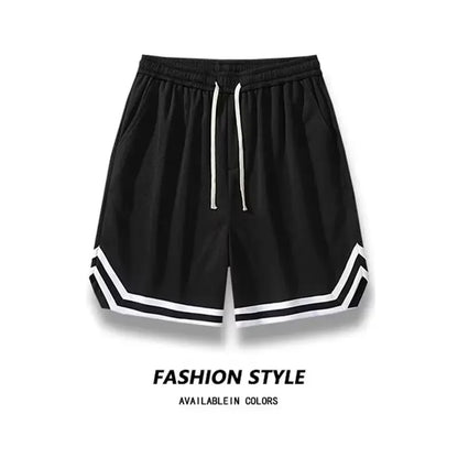 Pantalones cortos de baloncesto holgados para hombre, para correr, playa, verano, estilo americano, deportivos, informales, versátiles, de cinco pulgadas de largo.