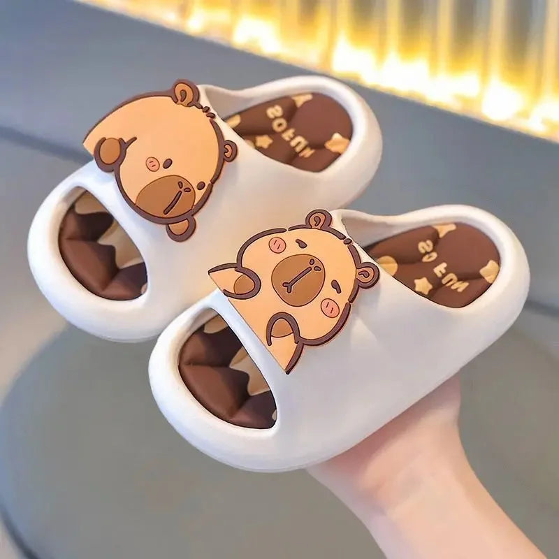Pantuflas de interior para niños, de verano, antideslizantes, de PVC, para uso doméstico, para el baño, a juego con la familia, para niños y niñas.