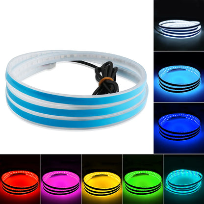 Tira de luz LED para capó de coche, impermeable, para decoración exterior, faros delanteros decorativos, lámpara ambiental universal de 12 V