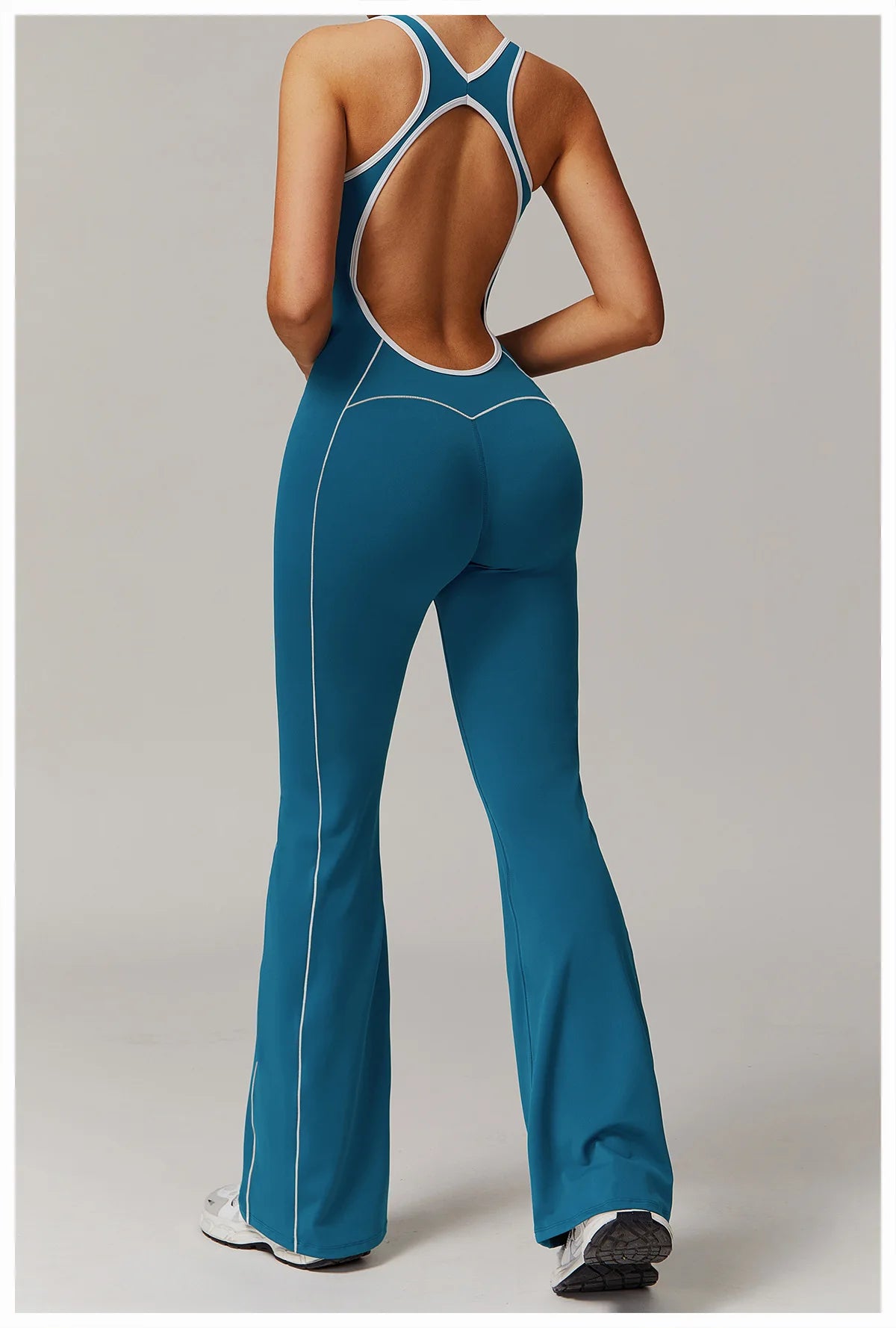 Conjunto de ropa deportiva de yoga con espalda cruzada para mujer, monos de una pieza con bloques de color, monos deportivos sin mangas, conjunto de gimnasio