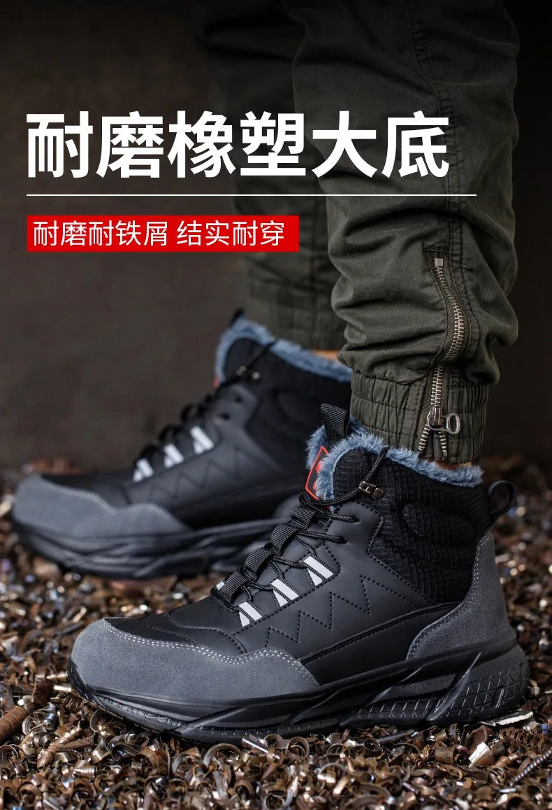 Zapatos de seguridad para electricistas, aislantes de 6 kV, antiaplastamiento y antiperforación, calzado de seguridad para hombres, para obras de construcción, zapatos de algodón.