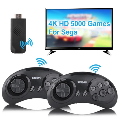 Consola de juegos retro SG800 4K, inalámbrica, 2,4 GHz, con 5000 juegos clásicos integrados, mando de videojuegos para Sega Mega Drive.