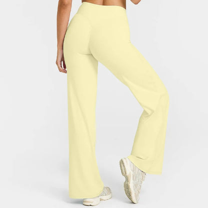 Pantalones rectos de tejido ultrasuave tipo mantequilla para mujer, pantalones de yoga de talle medio, mallas deportivas de tacto natural, leggings de pilates, pantalones deportivos para correr.