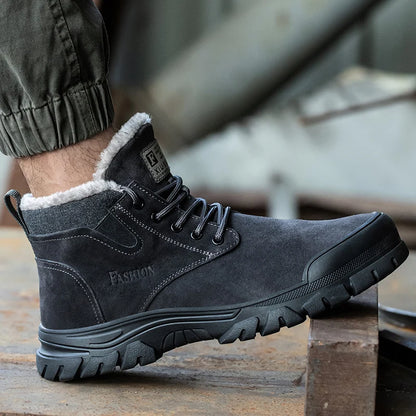 Zapatos de seguridad para hombre, antiperforación, indestructibles, zapatos de trabajo de moda, zapatos de trabajo para exteriores, botas con puntera de acero.