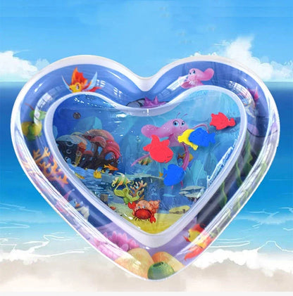 Colchoneta inflable para jugar boca abajo, colchoneta de juego premium para bebés, cojín de agua inflable, gimnasio interactivo para bebés, juguetes para el desarrollo sensorial.