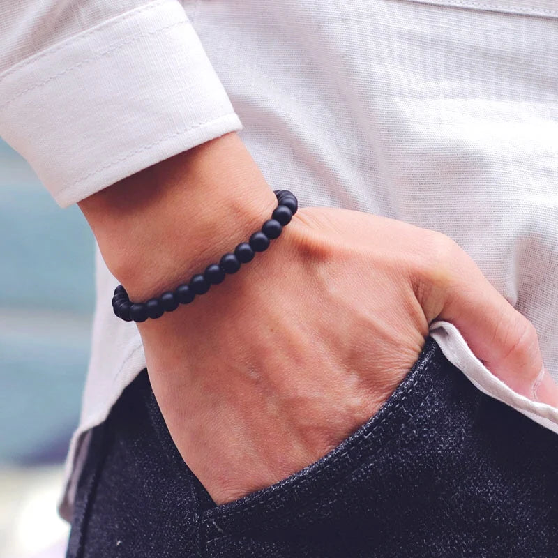 Conjunto de 2 pulseras de moda para hombre, brazalete deslizante ajustable con hilo rojo de la suerte, accesorios para hombre, regalos para él, brazalete para hombre, joyería para hombre