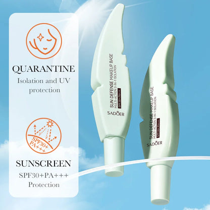 Protector solar Sadoer Quarantine UV Protection SPF30+ PA+++: aísla la piel del daño solar, ligero y no graso para defensas diarias.